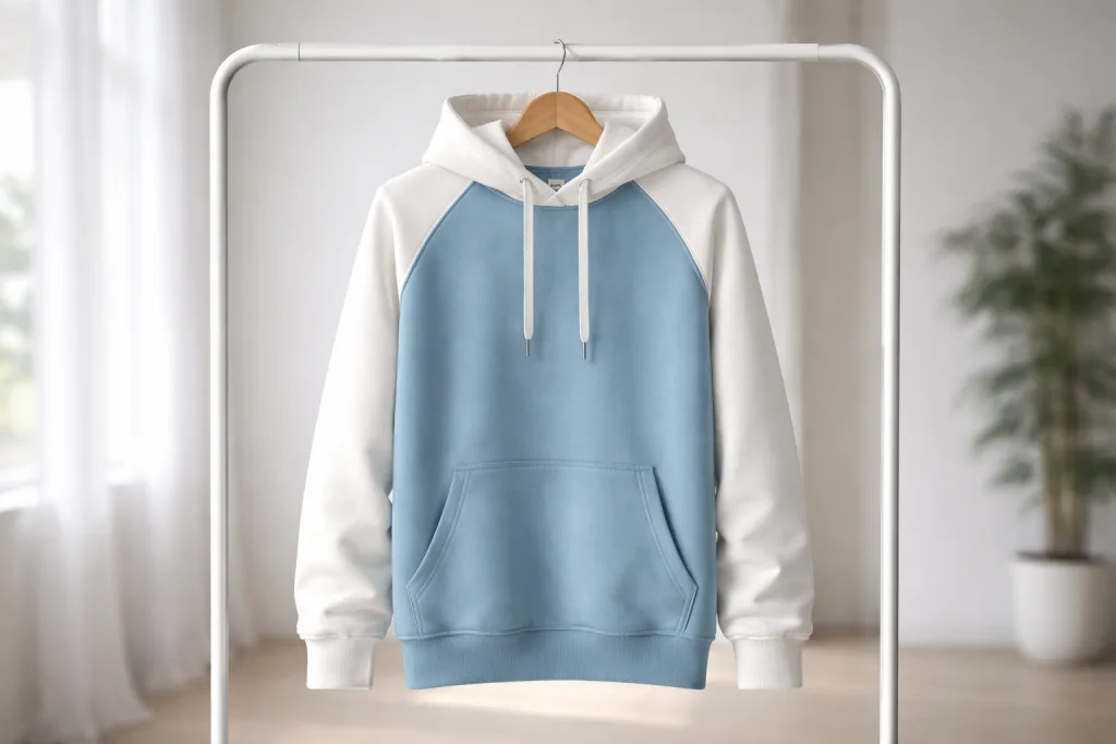 Blue and White Hoodie: Fresh & Clean Design Ideas 1 blue and white hoodie minimalistjpg