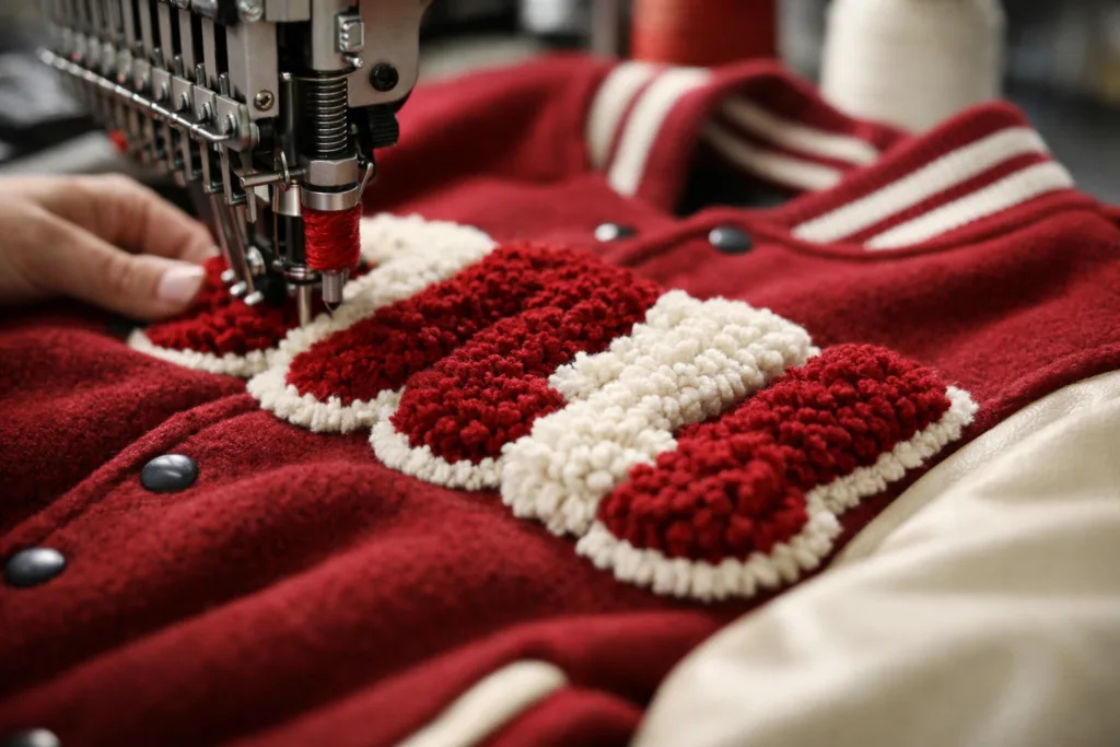 Types of Embroidery Used in Apparel Manufacturing 2 chenille towel embroidery