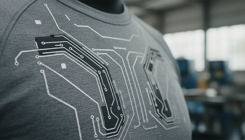Future of Smart Sportswear: Sensors, Conductive Prints & Care 2 conductive ink sportswear detail