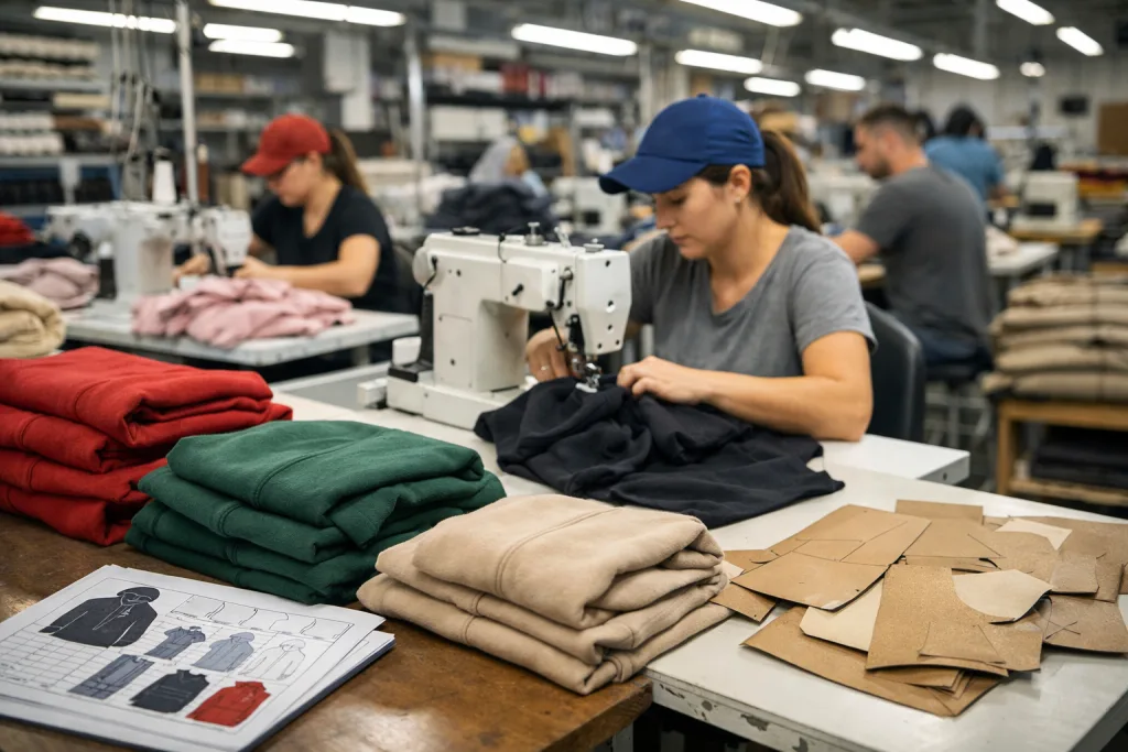 Hoodie vs Sweater: Key Differences & When to Choose Each 2 factory hoodie production scene