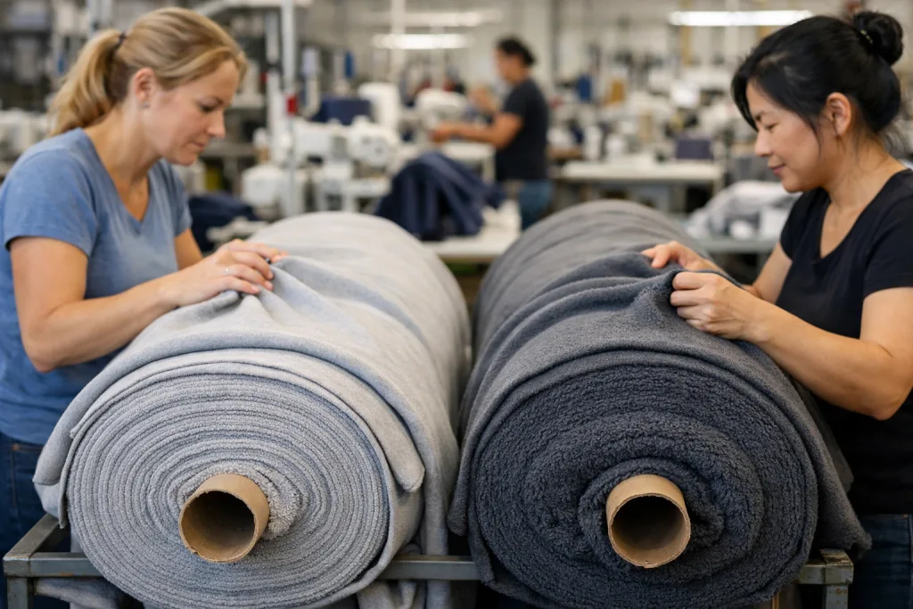 French Terry vs Fleece: Which Is Better for Hoodies? 1 french terry fleece fabric inspection