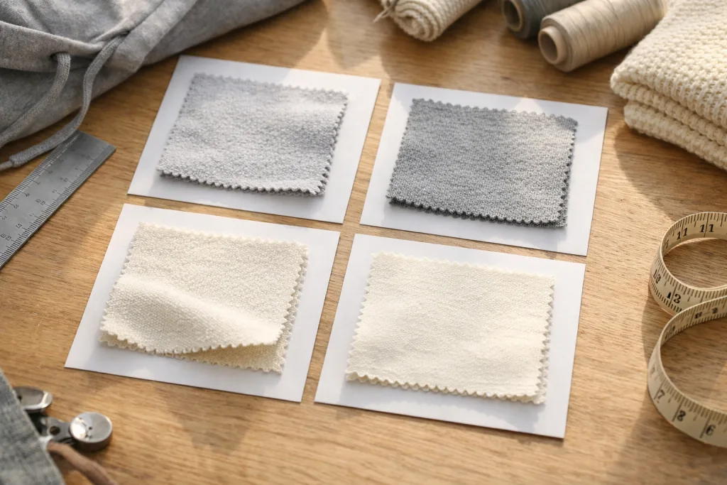 Hoodie vs Sweatshirt: Which Is Better for Your Brand? 2 hoodie sweatshirt fabric comparison