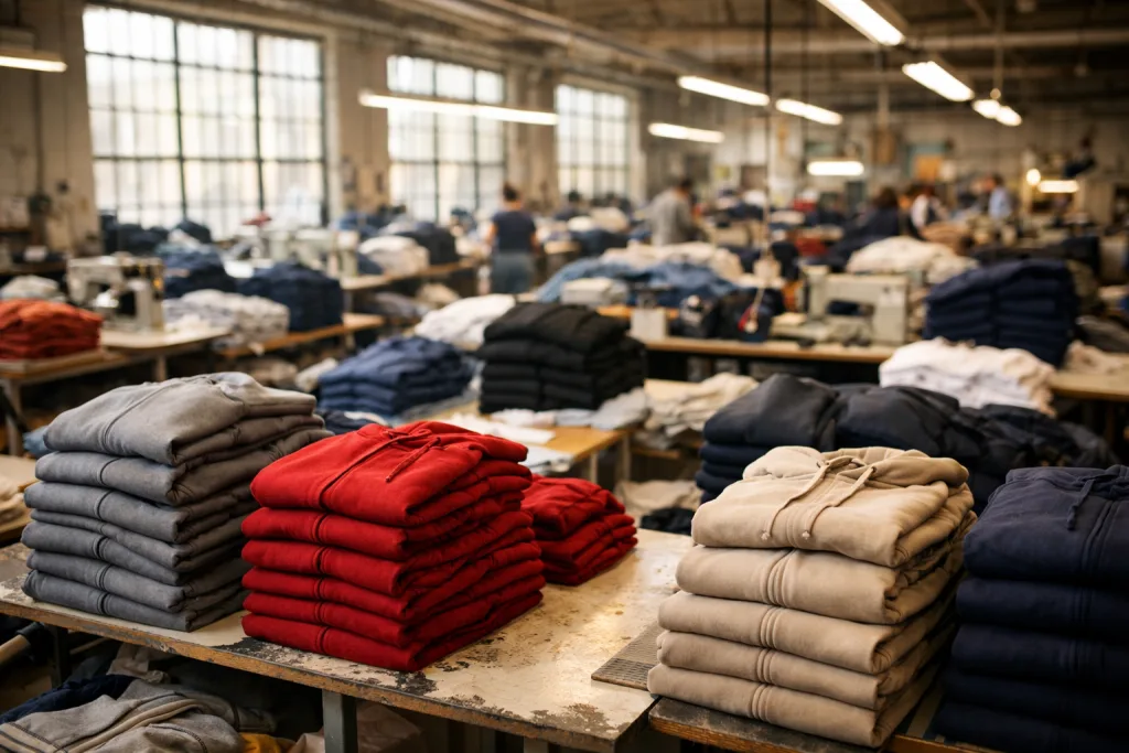 Hoodies and Sweatshirts: What Buyers Need to Know 8 Hoodies and Sweatshirts: What Buyers Need to Know production process