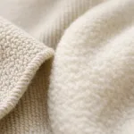 Detail shot comparing French terry and fleece hoodie fabric textures