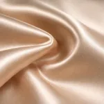 Detailed macro photo of satin fabric showing glossy, smooth texture