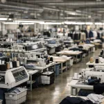 switch clothing manufacturer factory floor high angle view