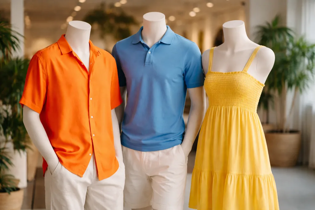 What Is Viscose Fabric & Is It Breathable? 3 viscose cotton apparel display