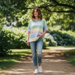 This photo highlights real-world application of color and fit, helping readers visualize styling options and how polos look in casual settings.