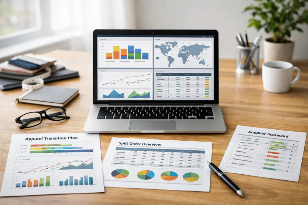 7 Key Steps to Dual Sourcing Apparel Without Disrupting Your Supply Chain 3 dual sourcing apparel transition planning desk