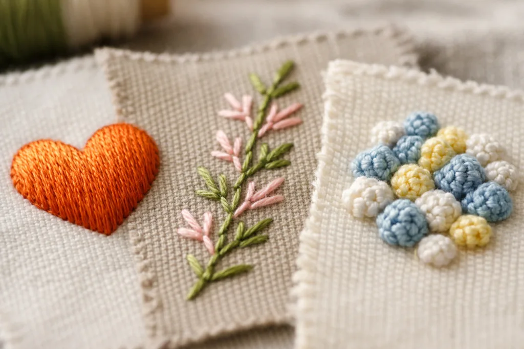 Types of Embroidery Stitches Explained 2 embroidery stitch macro textures