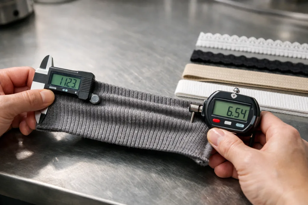 Fabric & Trim Sourcing: 7 Secrets to Match Handfeel & Performance for Apparel Success 2 fabric trim elasticity matching