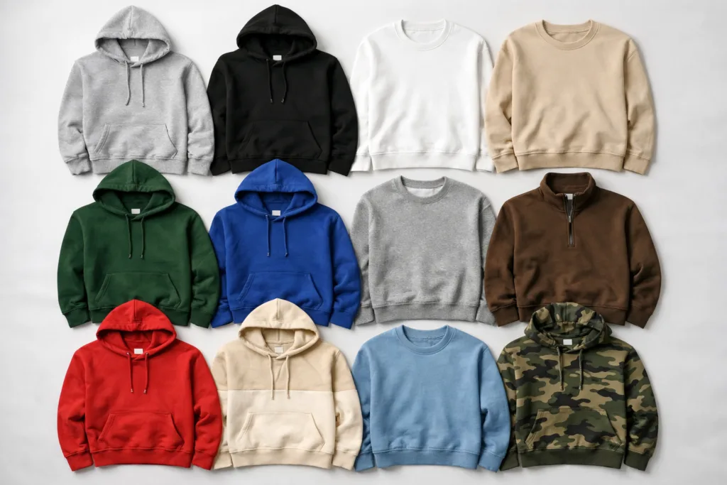 Mens Hoodies and Sweatshirts: How to Build a Balanced Apparel Line 2 hoodie sweatshirt product matrixwebp