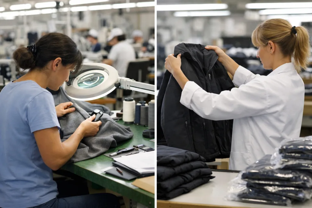 Inline QC vs Final Inspection: What Works Better? 1 inline quality control vs final inspection apparel