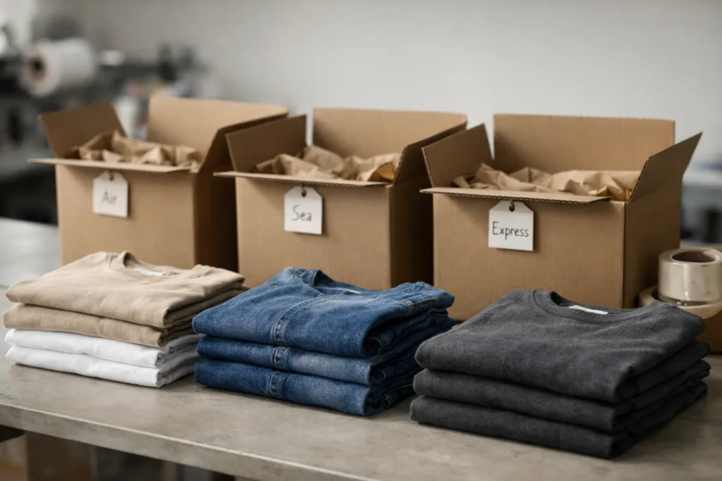 Cost, Speed, or Strategy? The 2024 Guide to Air vs Sea vs Express Shipping for Apparel 2 packing apparel shipping modes