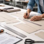 This image visualizes the precision and attention given at the early pattern development stage, central to reducing apparel returns.