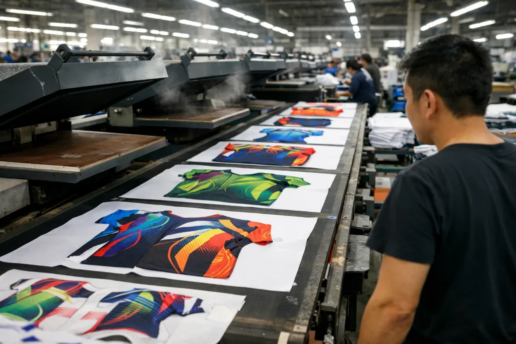 Silk Screening vs Sublimation Printing 2 sublimation production factory