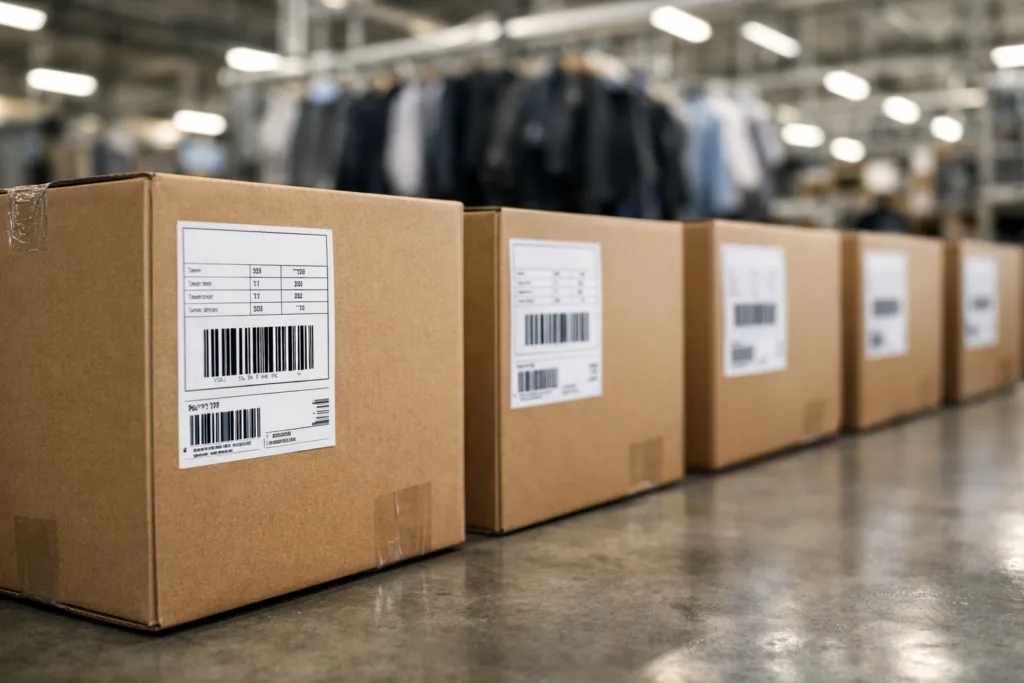 13 Unmissable Rules for Packaging Compliance in Apparel Shipments (2026 Guide) 1 apparel shipment barcode carton label