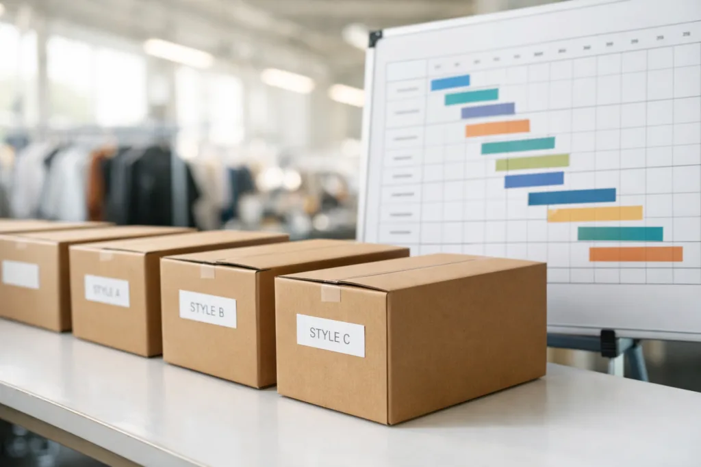 Clothing Manufacturer MOQ, Sampling, Lead Time FAQ: The Buyer’s Clarity Handbook for No-Surprise Orders 3 clothing manufacturer moq qc shipping