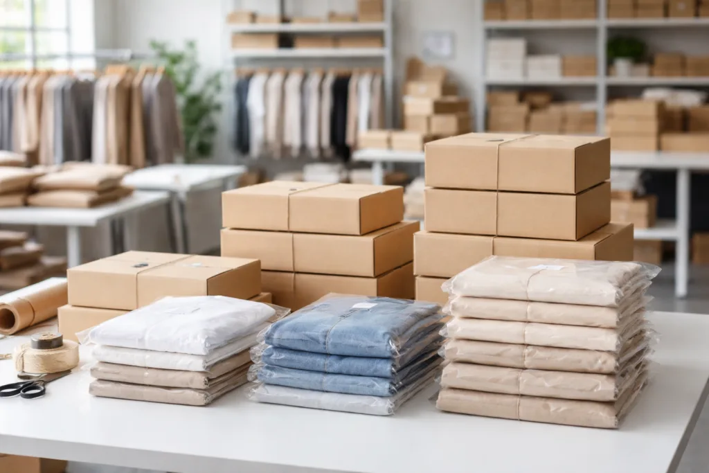 How to Choose a Smart Clothing Manufacturer: 25 Critical Steps for China vs Overseas Success 3 clothing manufacturer packaging shipping