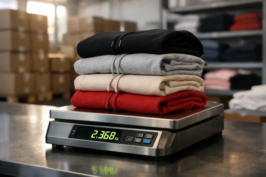 How Much Does a Hoodie Weigh? 7 Key Insights for Efficient Packing and Shipping 2 digital scale hoodie weight logistics