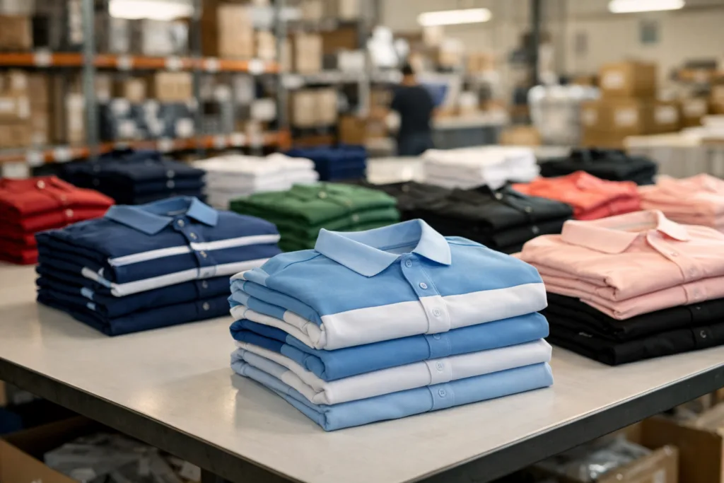 24 Key Steps to Manufacture Golf Polos—Fabric, Fit, Custom Options & QC 3 golf polo finished inspection