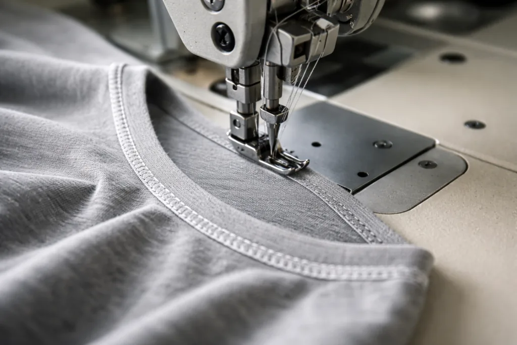 Scoop Hem vs Straight Hem T-Shirts: 9 Surprising Design Truths Every Apparel Buyer Should Know 2 scoop hem tshirt sewing detail