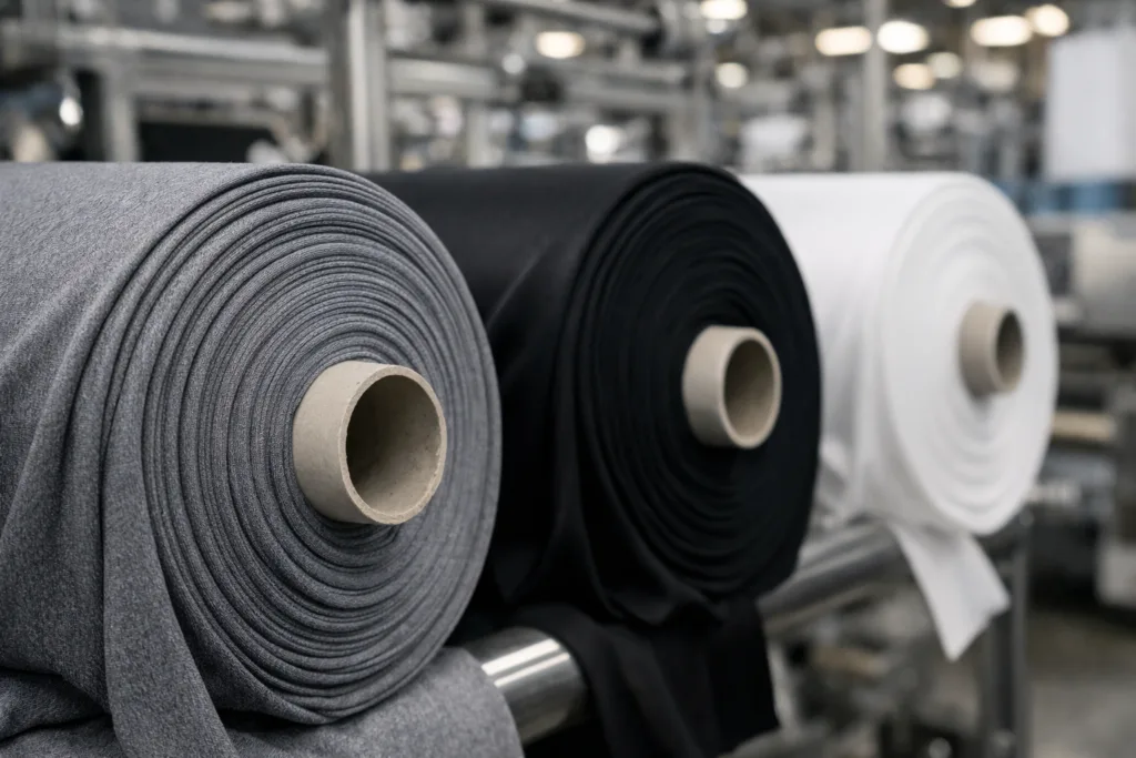 13 Swimwear Fabric Truths: How Stretch, Chlorine, and Fit Impact Every Order 1 swimwear fabric factory rolls