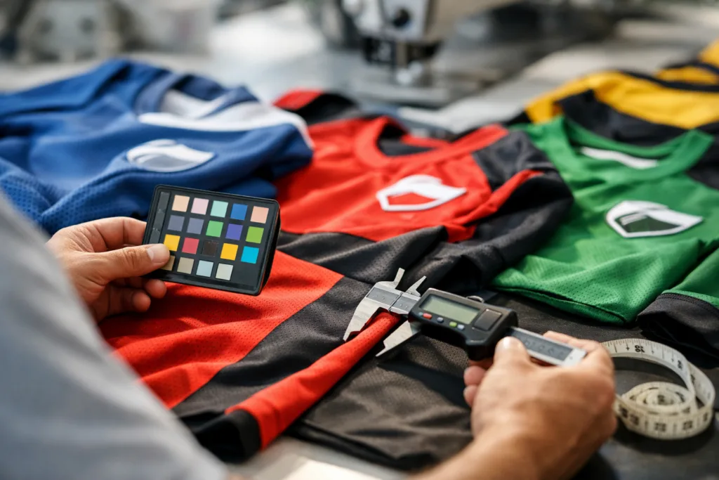 Bulk Teamwear Production: Overcoming Common Pitfalls with Practical Solutions 2 bulk teamwear quality control process