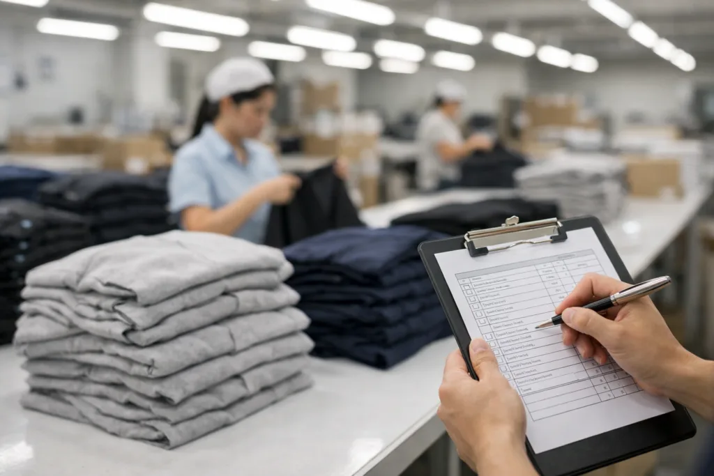 The Essential Guide to the Cut and Sew Clothing Manufacturing Process—How It Works, What to Watch, and How to Succeed 3 cut sew qc garment packing area