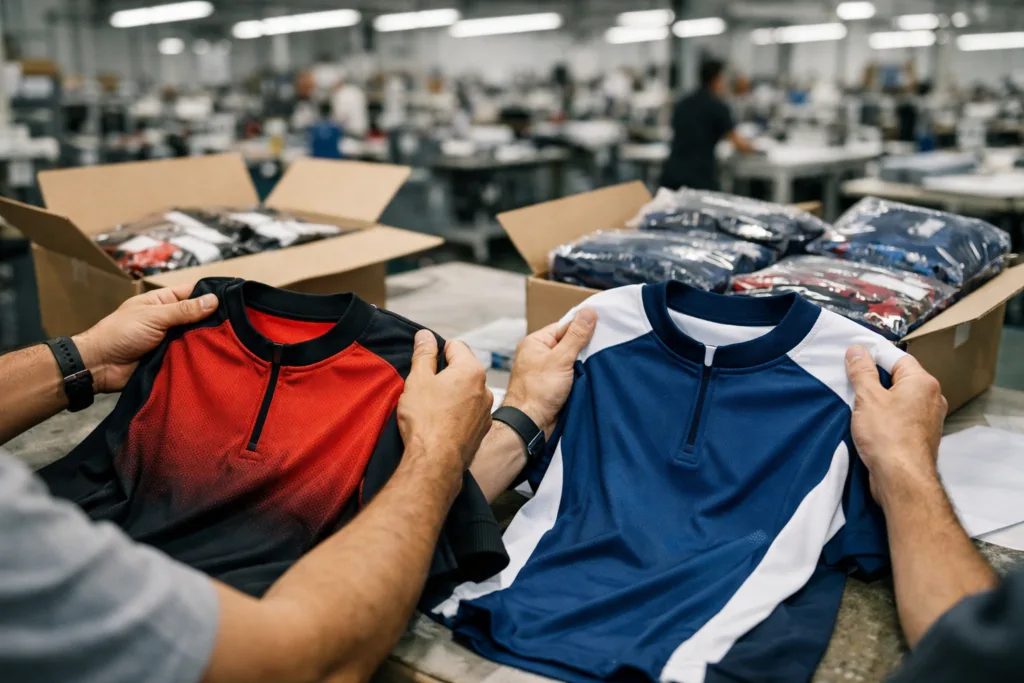 Custom Team Clothing vs Ready-Made Teamwear: 11 Key Differences to Power Up Your Brand 2 factory compare custom ready made teamwear