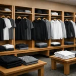 A photo-realistic scene showing a full range of coordinated team garments—tees, hoodies, shorts, jackets—arranged to highlight their unified color and design.