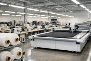 Home 41 This image shows a high-tech, organized clothing manufacturing floor suitable for large-scale shirt, hoodie, or polo production as referenced in Should You Move Your Clothing Production Out of China? A Practical Checklist.