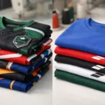 This image visually contrasts OEM and ODM team apparel, highlighting the difference in design ownership and customization depth.