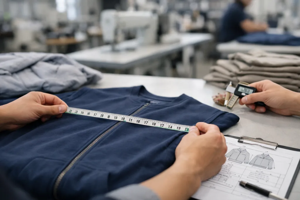 How to Measure Garments for Production: 21 Essential Steps to Avoid Rework 3 production qc spot check garments