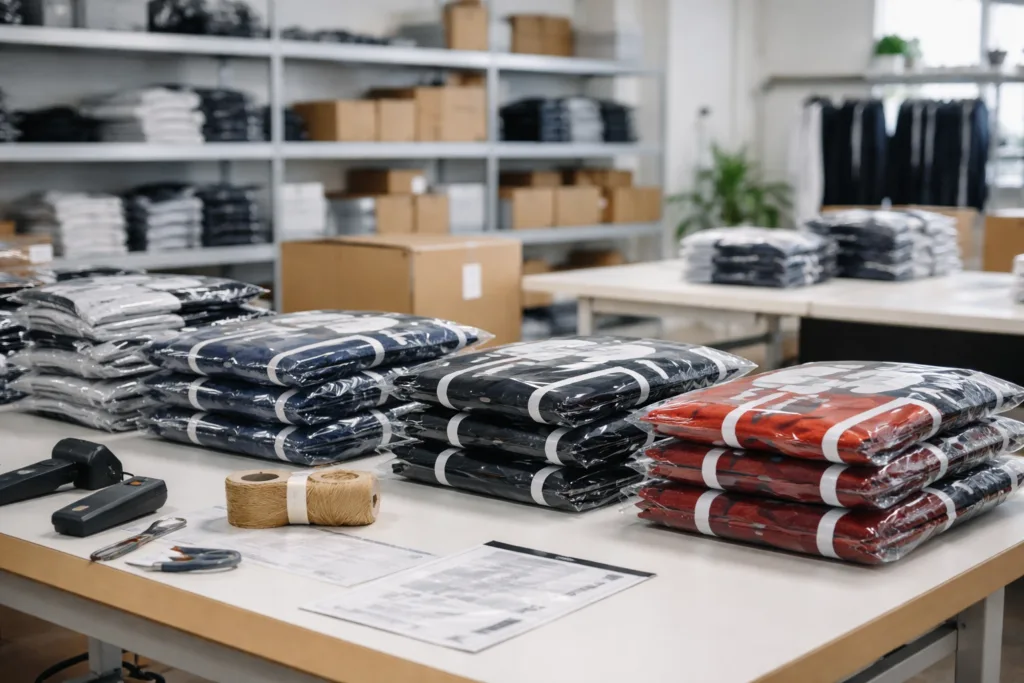 From Sketches to Finished Teamwear: Every Step of Custom Apparel Manufacturing Explained Simply 3 team clothing packaging