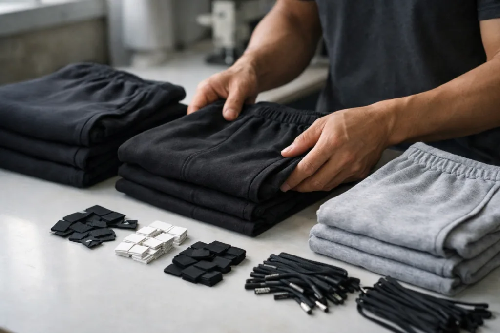 How to Launch Smarter with a Low MOQ Gym Clothing Manufacturer 2 blank gym clothing trims details