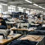 A modern China apparel factory showing the scale and efficiency supporting fashion brands in a China Plus One model.