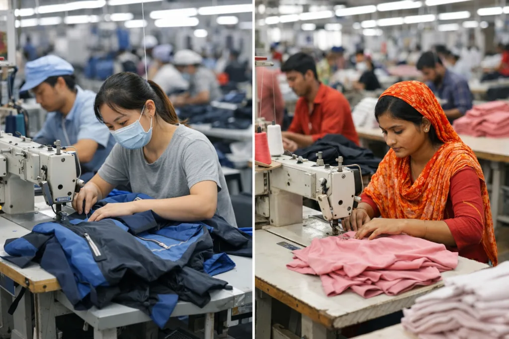 Can Bangladesh Replace China for Fashion Brands? 7 Insider Facts on Cost, Order Types, and Sourcing Traps 2 china vs bangladesh apparel
