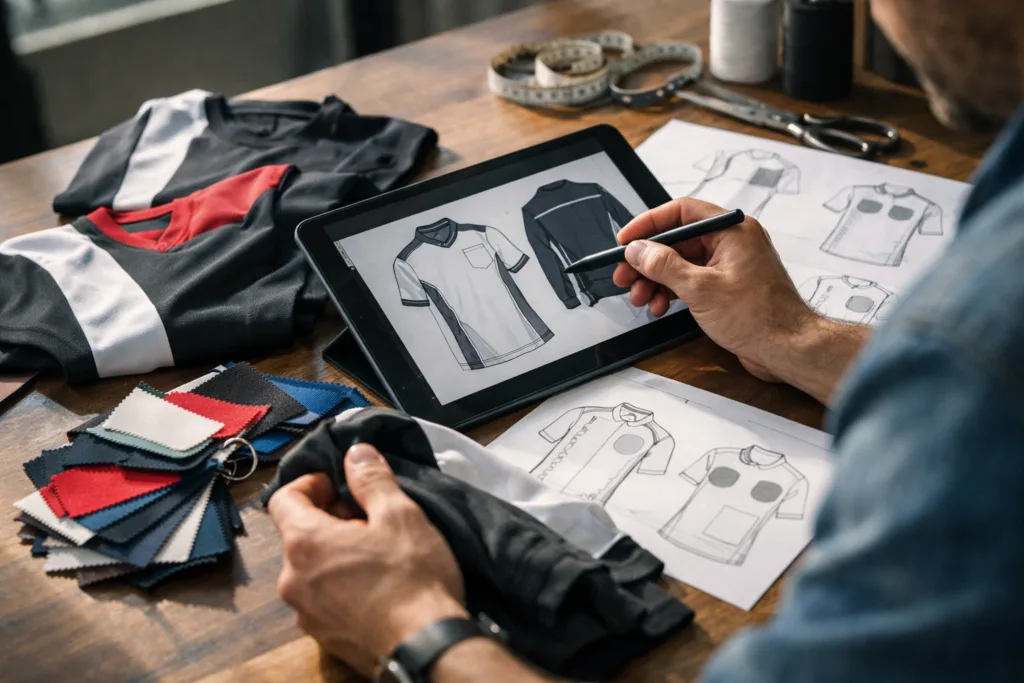 Unlocking Club Unity: How Custom Apparel Manufacturing Supercharges Membership Brands 2 club apparel manufacturer design sampling