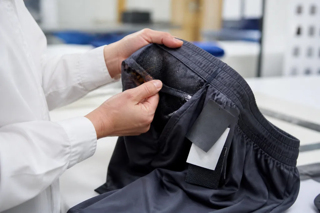 custom gym shorts guide stitch inspection