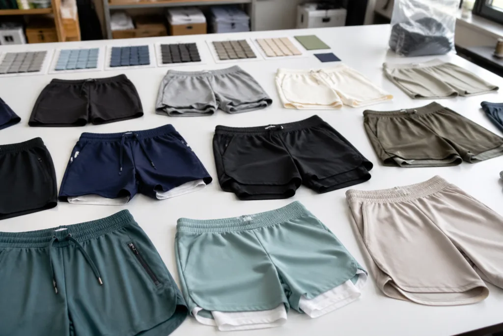 custom gym shorts manufacturer guide factory table