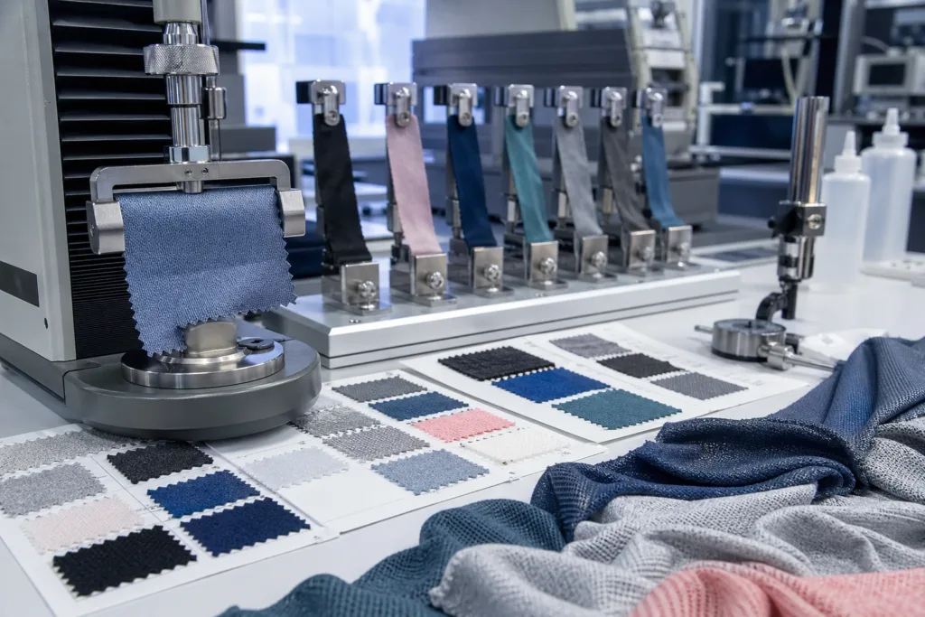 Comprehensive Quality Audits: Gym Clothing Manufacturing Essentials 2 fabric testing gym clothing qc