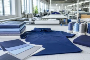 Home 42 A clean visual for the first section showing the core materials and production inputs that shape golf polo pricing. It matches the article’s focus on how factory costs are built.