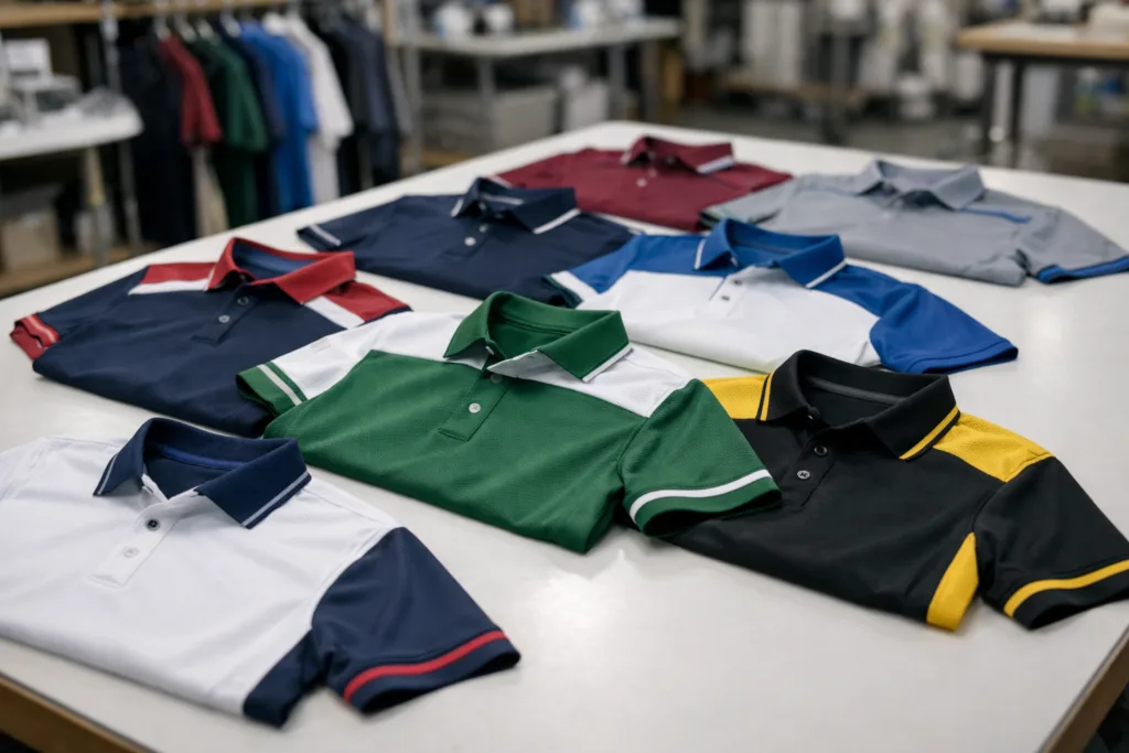 Golf Team Apparel: What Clubs and Brands Usually Look For 1 golf team apparel sample room