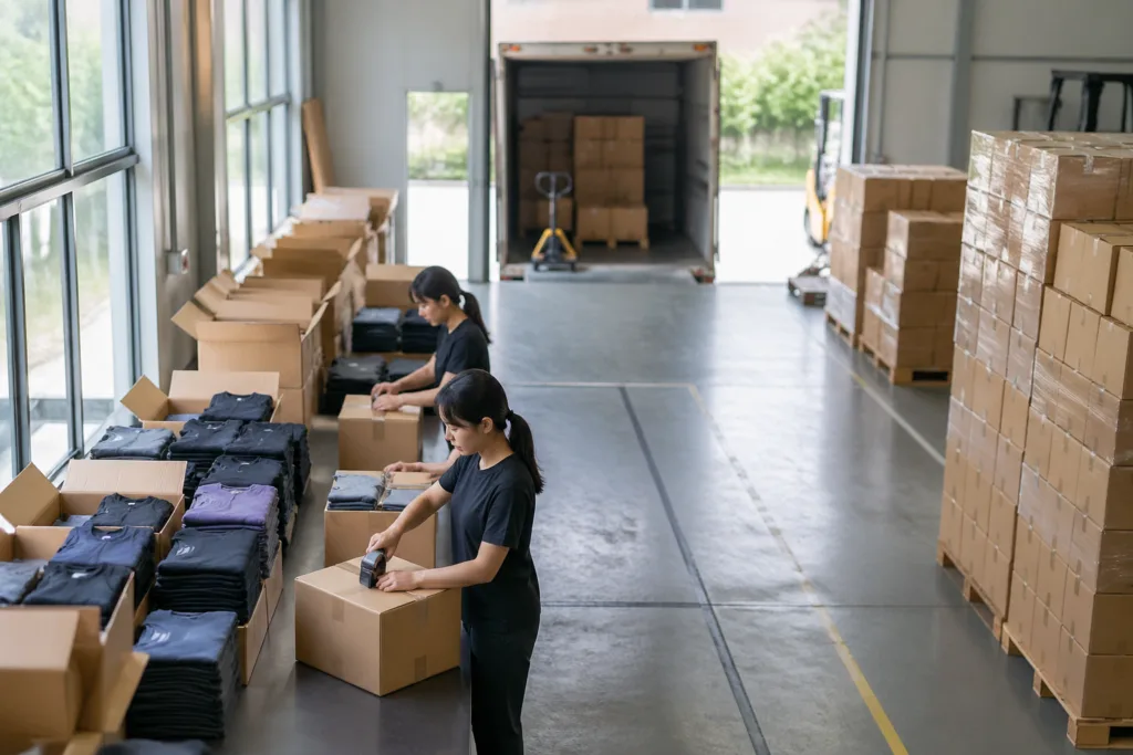 Discover the Real Timeline for Gym Clothing Production: What Buyers Need to Know 3 gym clothing production packing logistics