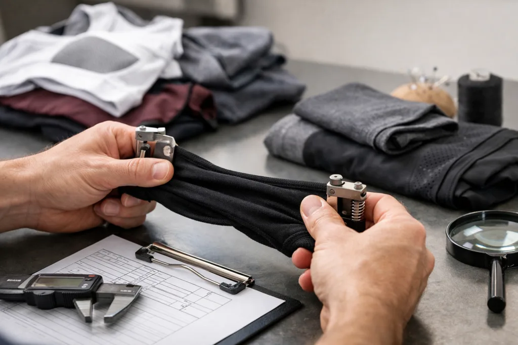 sportswear qc inspection table