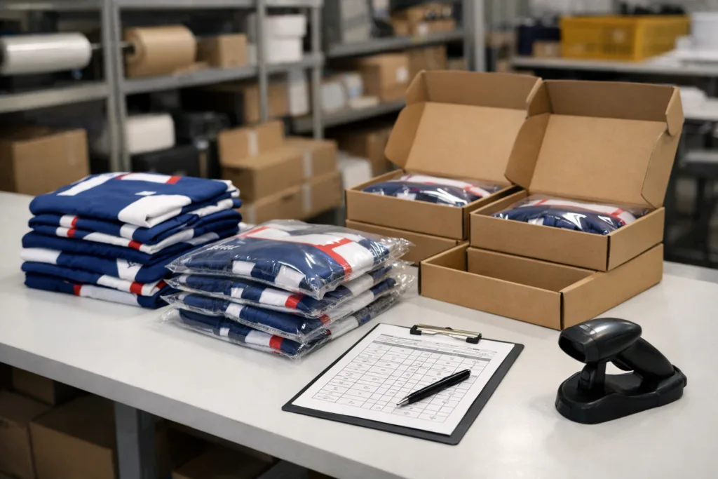 7 Hard Truths: What Quality Control Buyers Need to Demand from a Team Clothing Manufacturer 3 team clothing quality packing qc