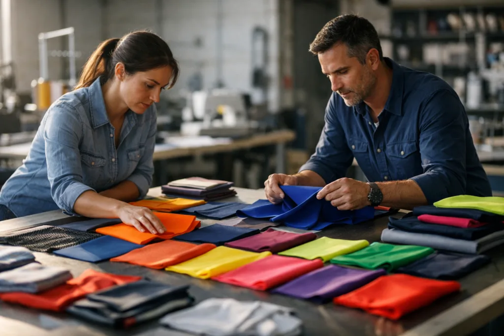 USA vs China Gym Clothing Manufacturing: Which Source Wins for Cost, Speed, and Flexibility? 2 textile sampling material gymwear