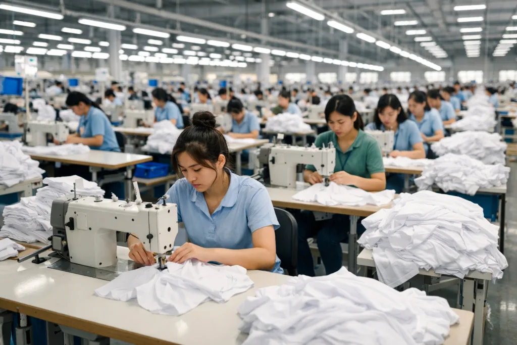 Vietnam vs China: Cost, Supply Chain, and Apparel Manufacturing Realities Brands Must Know 1 vietnam apparel factory basic production