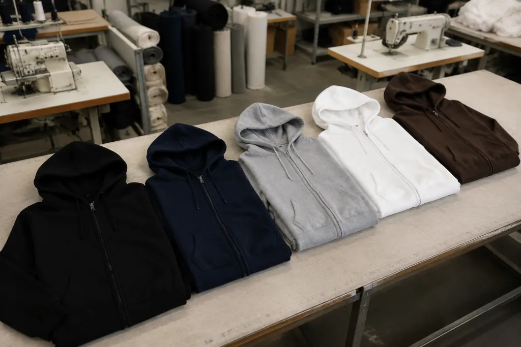 Unlocking B2B Advantages: Why Blank Zip-Up Hoodies Are the Go-To Choice for Embroidery Bulk Programs 1 blank zip up hoodies factory layout